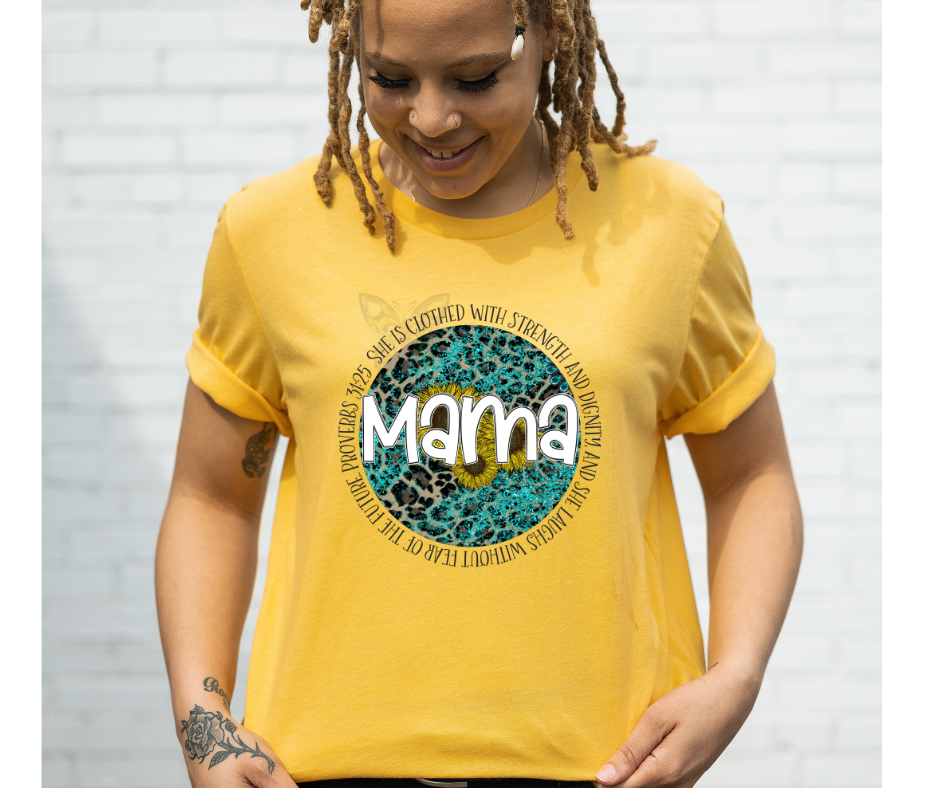 Mama Leopard Glitter Shirt