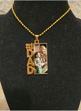 Load image into Gallery viewer, No.1 Dad Rectangle Necklace with Chain
