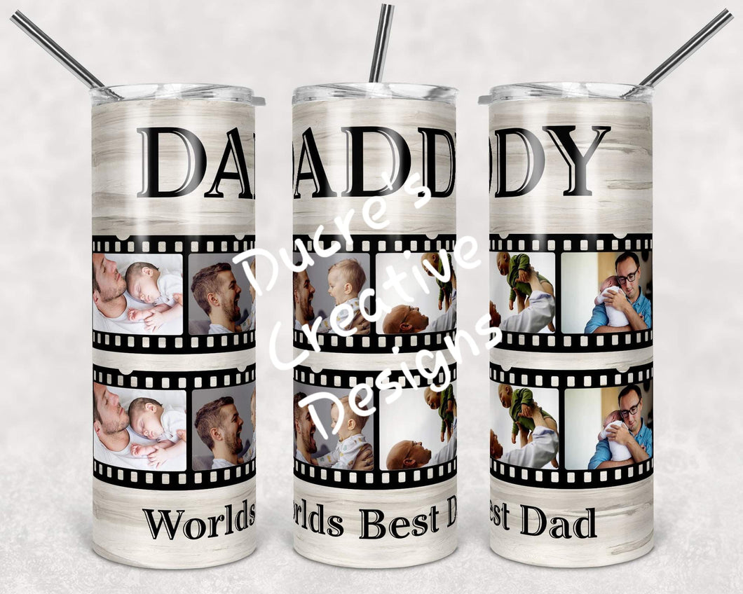 World's Best Daddy 20oz Drinking Tumbler ducrescreativedesigns 